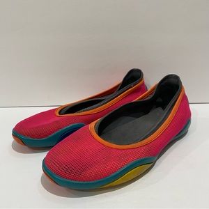 Camper Slip On Shoes Bright Color Block Bottom, Size 38